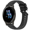 Correa de silicona con textura de rayas para reloj Garmin Venu 2S de 18 mm (negra)