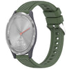 Correa de silicona con textura de rayas para reloj Garmin Vivomove 3S de 18 mm (verde oscuro)