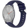 Correa de silicona con textura de rayas para reloj Garmin Vivomove 3S de 18 mm (azul medianoche)