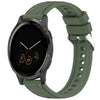 Correa de silicona con textura de rayas para reloj Garmin Vivoactive 4S de 18 mm (verde oscuro)