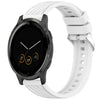 Correa de silicona con textura de rayas para reloj Garmin Vivoactive 4S de 18 mm (blanca)