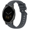 Correa de silicona con textura de rayas para reloj Garmin Vivoactive 4S de 18 mm (gris oscuro)
