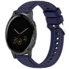 Correa de silicona con textura de rayas para reloj Garmin Vivoactive 4S de 18 mm (azul medianoche)