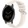 Correa de silicona con textura de rayas para reloj Garmin Vivoactive 4S de 18 mm (luz de estrellas)