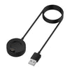 Cable de carga con base de disco y interfaz USB para Garmin Fenix 8 AMOLED / Vivoactive 6, longitud: 1 m (negro)