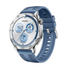 Correa de reloj híbrida de nailon y silicona para Huawei Watch GT 5 de 46 mm (azul claro)