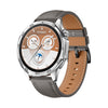 Correa de reloj de cuero genuino con hebilla negra para Huawei Watch GT 5 Pro de 46 mm (gris)