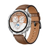 Correa de reloj de cuero genuino con hebilla negra para Huawei Watch GT 5 de 46 mm (marrón)