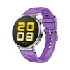 Correa de silicona homocromática para reloj Huawei Watch GT 5 de 41 mm con figuras sólidas (lila)