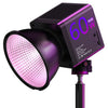 Lámpara de escenario RGB C60R de 60 W, luz de relleno COB para fotografía de vídeo profesional con 8 baterías, enchufe: enchufe de EE. UU.