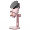 Micrófono USB ME9 ENC con reducción de ruido y luz RGB (rosa)
