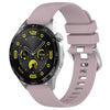 Correa de silicona con hebilla plateada brillante líquida para Huawei Watch GT 5 Pro de 46 mm (violeta Loran)