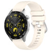 Correa de silicona con hebilla plateada brillante líquida para Huawei Watch GT 5 Pro de 42 mm (Starlight)