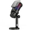 Micrófono de condensador de escritorio profesional M8 con luz RGB