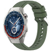 Correa de silicona de liberación rápida con textura de línea para Huawei Watch GT 5 Pro de 46 mm (verde oscuro)