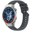 Correa de silicona de liberación rápida con textura de línea para Huawei Watch GT 5 Pro de 46 mm (gris acero platino)