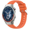 Correa de silicona de liberación rápida con textura de línea para Huawei Watch GT 5 Pro de 46 mm (naranja)