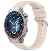 Correa de silicona de liberación rápida con textura de línea para Huawei Watch GT 5 Pro de 46 mm (rosa nebulosa)