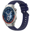 Correa de silicona de liberación rápida con textura de línea para Huawei Watch GT 5 Pro de 46 mm (azul original)