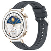 Correa de silicona de liberación rápida con textura de línea para Huawei Watch GT 5 Pro de 42 mm (gris acero platino)
