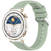 Correa de silicona de liberación rápida con textura de línea para Huawei Watch GT 5 Pro de 42 mm (verde hierba)