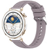 Correa de silicona de liberación rápida con textura de línea para Huawei Watch GT 5 Pro de 42 mm (morado Loran)