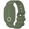 Correa de reloj de silicona con hebilla plateada de color sólido de moda EmeTerm (verde oscuro)