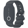 Correa de reloj de silicona con hebilla plateada de color sólido de moda EmeTerm (gris)