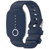 Correa de reloj de silicona con hebilla plateada de color sólido de moda EmeTerm (azul medianoche)