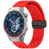 Correa de silicona con hebilla magnética plegable para Huawei Watch GT5 Pro de 46 mm (roja)