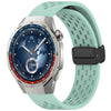 Correa de silicona con hebilla magnética plegable para Huawei Watch GT5 Pro de 46 mm (verde azulado)