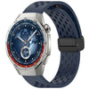 Correa de silicona con hebilla magnética plegable para Huawei Watch GT5 Pro de 46 mm (azul medianoche)