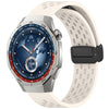 Correa de silicona con hebilla magnética plegable para Huawei Watch GT5 Pro de 46 mm (Starlight)