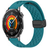 Correa de silicona con hebilla magnética plegable para Huawei Watch GT 5 de 46 mm (verde marino)