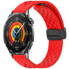 Correa de silicona con hebilla magnética plegable para Huawei Watch GT 5 de 46 mm (roja)