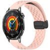 Correa de silicona con hebilla magnética plegable para Huawei Watch GT 5 de 46 mm (rosa claro)