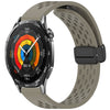 Correa de silicona con hebilla magnética plegable para Huawei Watch GT 5 de 46 mm (gris espacial)