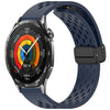 Correa de silicona con hebilla magnética plegable para Huawei Watch GT 5 de 46 mm (azul medianoche)