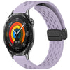 Correa de silicona con hebilla magnética plegable para Huawei Watch GT 5 de 46 mm (morado)
