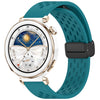Correa de silicona con hebilla magnética plegable para Huawei Watch GT5 Pro de 42 mm (verde marino)