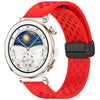 Correa de silicona con hebilla magnética plegable para Huawei Watch GT5 Pro de 42 mm (roja)