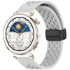 Correa de silicona con hebilla magnética plegable para Huawei Watch GT5 Pro de 42 mm (gris claro)