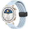 Correa de silicona con hebilla magnética plegable para Huawei Watch GT5 Pro de 42 mm (azul claro)