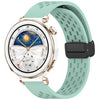 Correa de silicona con hebilla magnética plegable para Huawei Watch GT5 Pro de 42 mm (verde azulado)