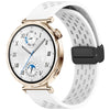 Correa de silicona con hebilla magnética plegable para Huawei Watch GT 5 de 41 mm (blanca)