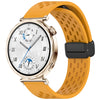 Correa de silicona con hebilla magnética plegable para Huawei Watch GT 5 de 41 mm (amarilla)