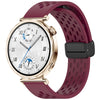 Correa de silicona con hebilla magnética plegable para Huawei Watch GT 5 de 41 mm (rojo vino)