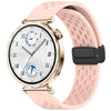Correa de silicona con hebilla magnética plegable para Huawei Watch GT 5 de 41 mm (rosa claro)
