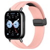 Correa de silicona con hebilla magnética plegable para Redmi Watch 5 Lite (rosa claro)