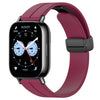 Correa de silicona con hebilla magnética plegable para Redmi Watch 5 Active (rojo vino)